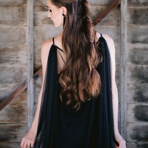 NWT Wedding Veil Cape Handmade Black White blush bride bridal wedding day